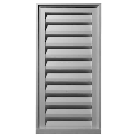 Ekena Millwork Vertical Urethane Gable Vent Louver, Non-Functional, 18"W x 34"H x 1 1/8"P GVVE18X34D